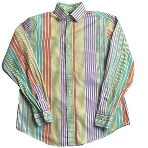 Polo Ralph Lauren Regent Custom Fit Multicolor Stripe Dress Shirt Men’s 16.5 / L